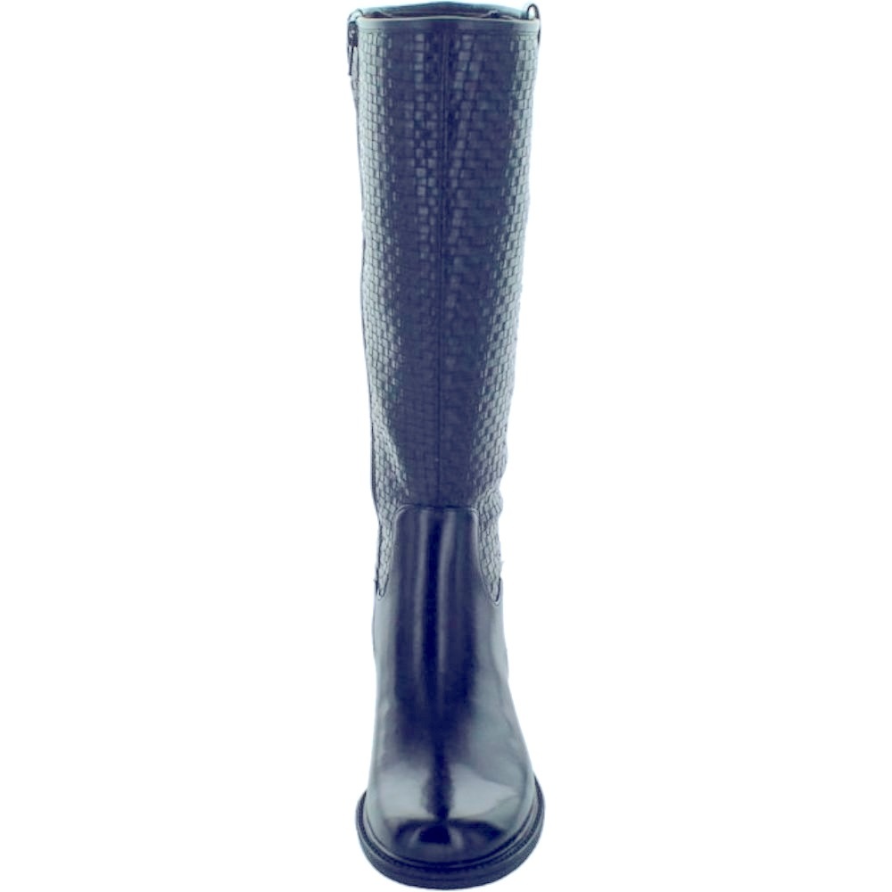 NIB [David Tate] Quest Woven Round Toe Knee-High Black Boots Womens Size 6.0 - Picture 3 of 10